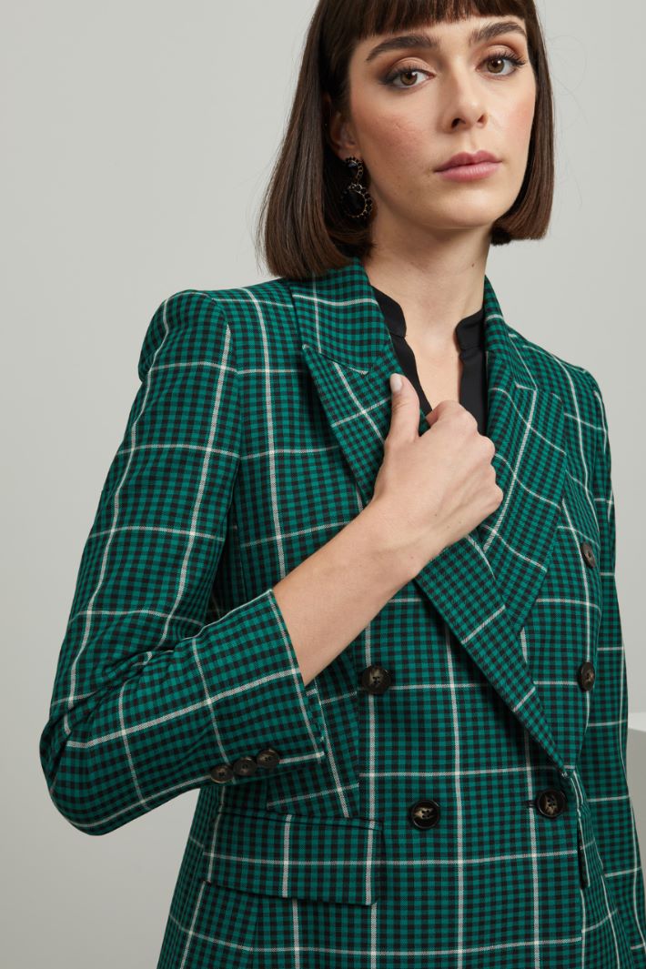 Blazer doppiopetto - VERDE NERO BIANCO - Fashion Market - 3