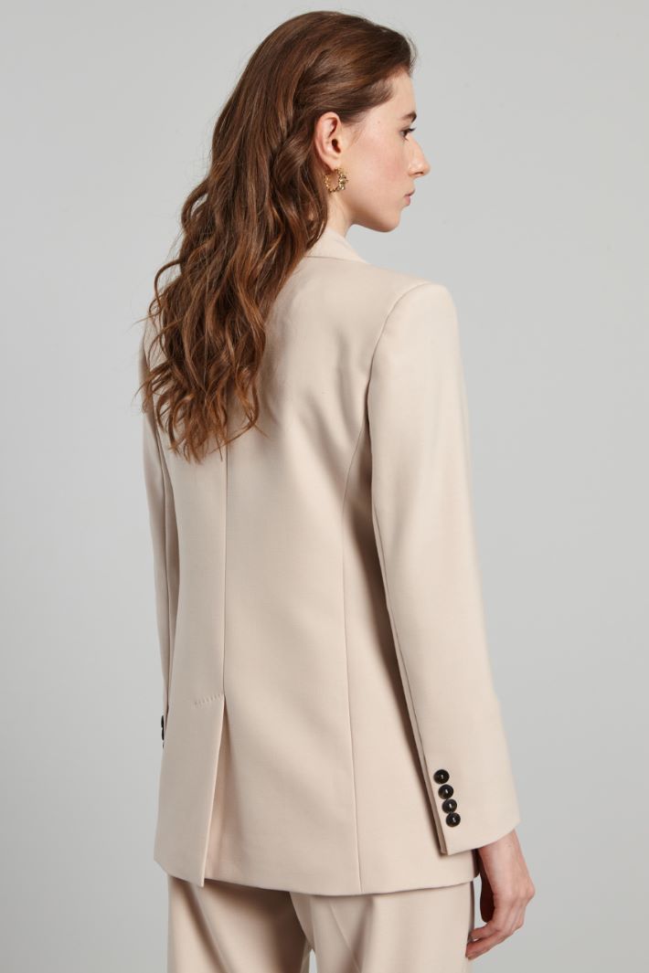 Blazer in saglia di lana - ECRU - Fashion Market - 4