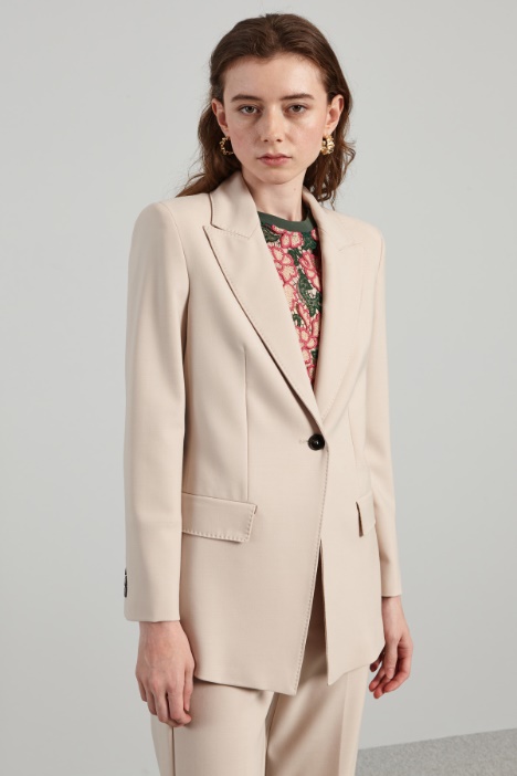Blazer in saglia di lana - Fashion Market