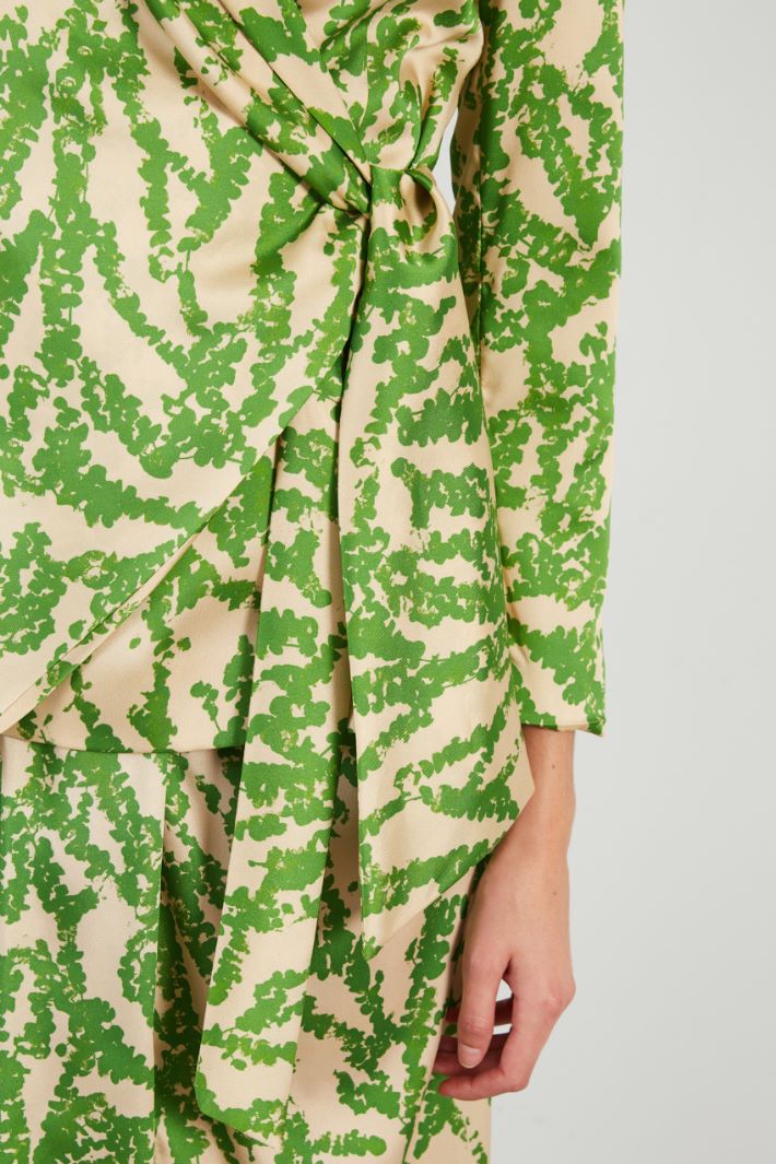 Blazer in twill a portafoglio - VERDE AVORIO - Fashion Market - 3