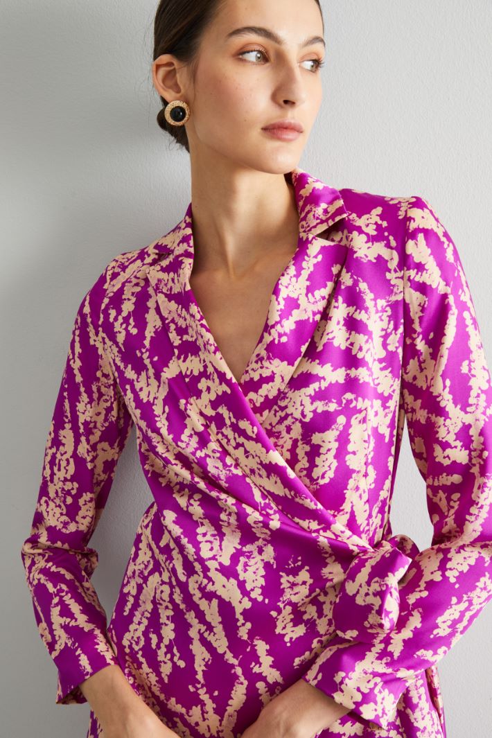 Blazer in twill a portafoglio - CICLAMINO AVORIO - Fashion Market - 3
