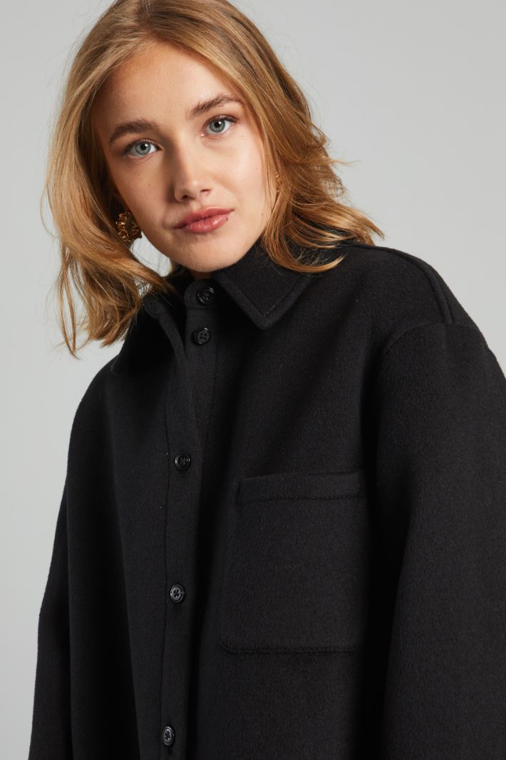 Giacca over stile camicia - NERO - Fashion Market - 3