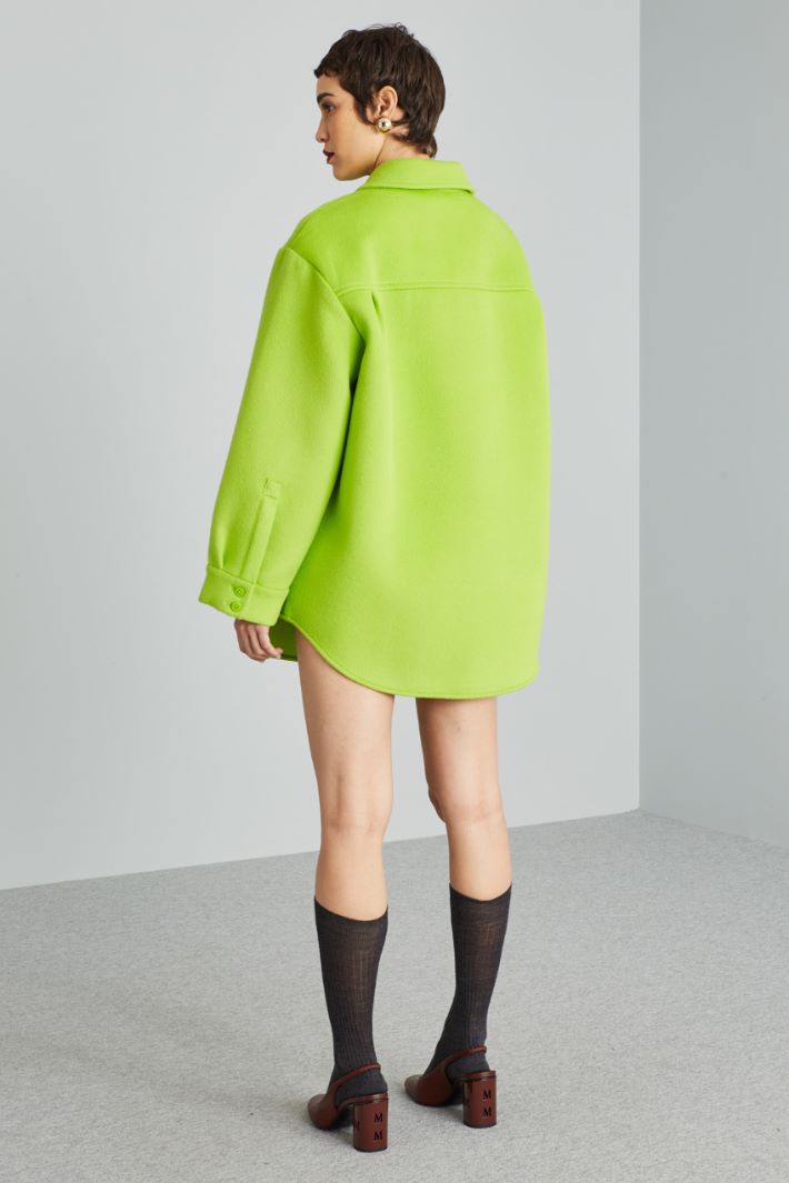 Giacca over stile camicia - VERDE LIME - Fashion Market - 4