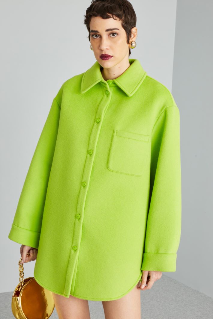 Giacca over stile camicia - VERDE LIME - Fashion Market - 3