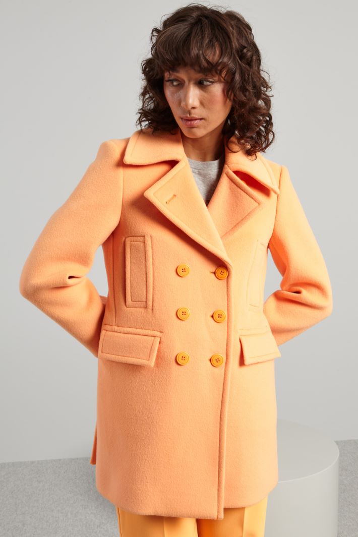 Caban doppiopetto - ARANCIONE - Fashion Market - 2