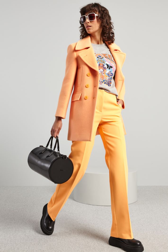 Caban doppiopetto - ARANCIONE - Fashion Market