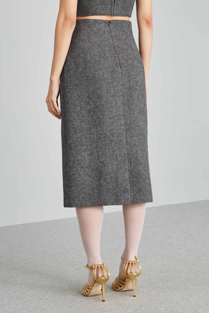 Gonna midi a tubo - GRIGIO ARDESIA - Fashion Market - 4