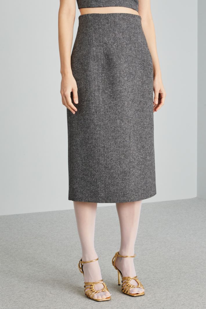 Gonna midi a tubo - GRIGIO ARDESIA - Fashion Market - 2