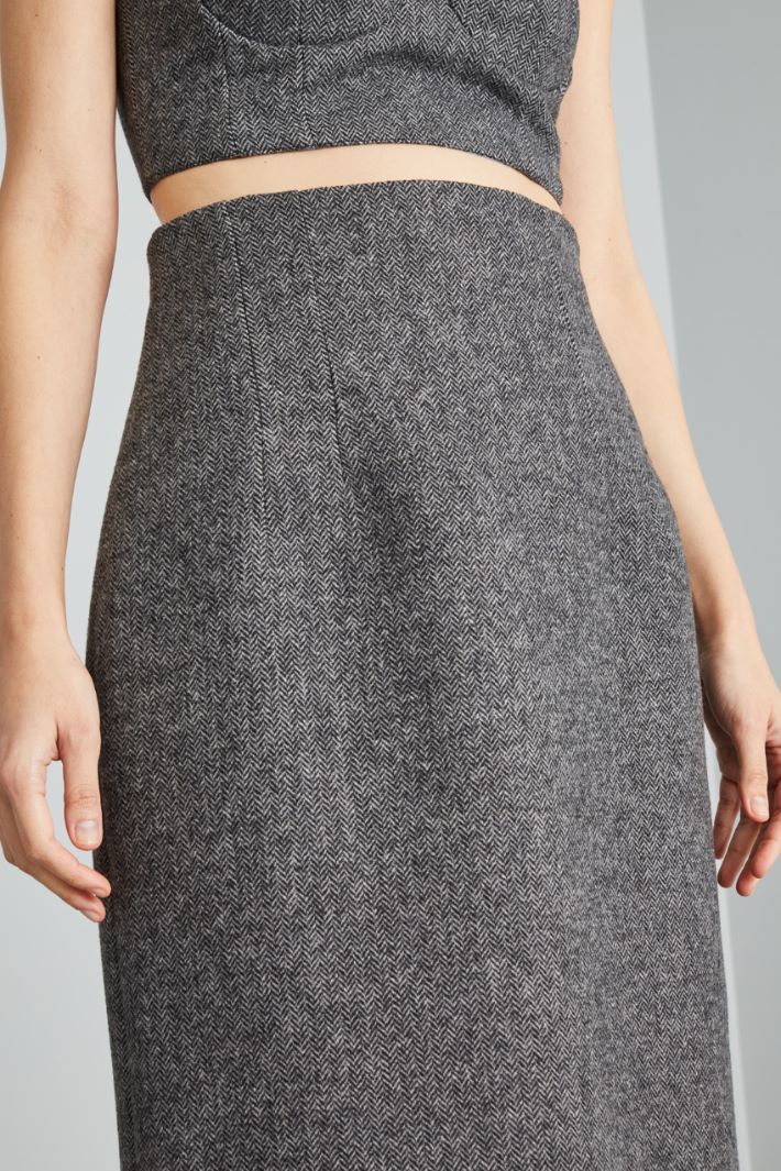Gonna midi a tubo - GRIGIO ARDESIA - Fashion Market - 3