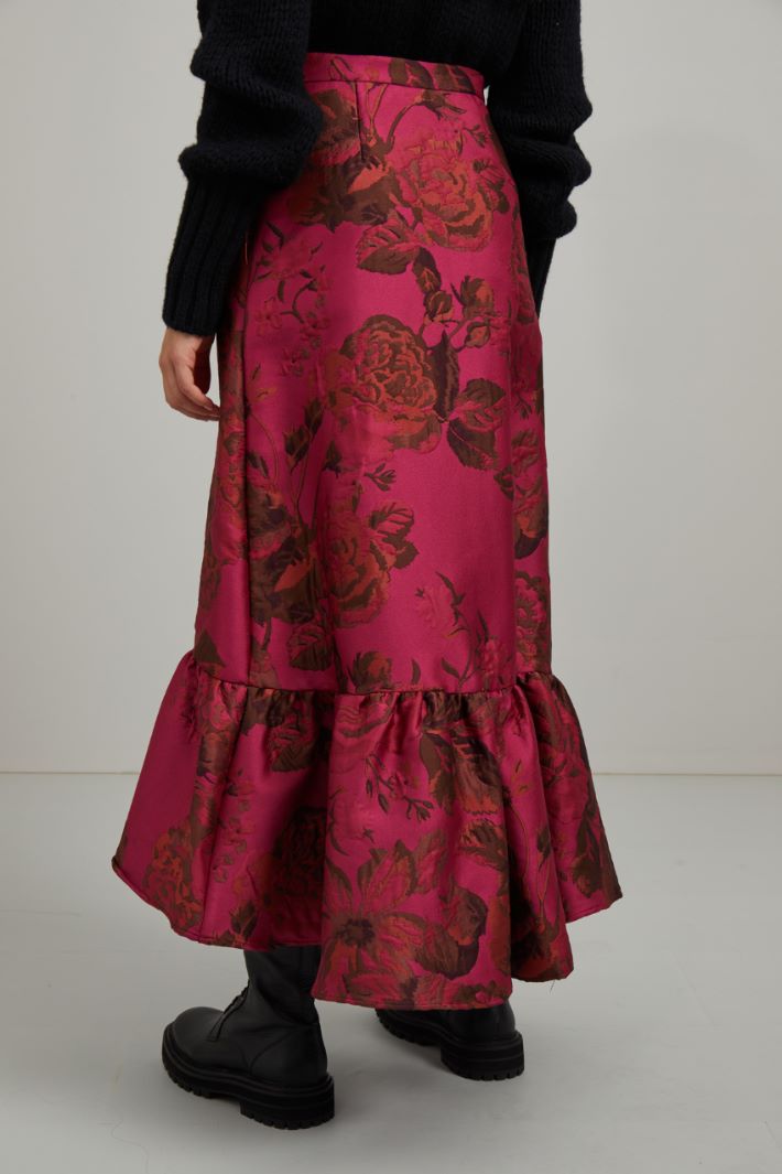 Gonna con balza - FUCSIA MARRONE - Fashion Market - 4