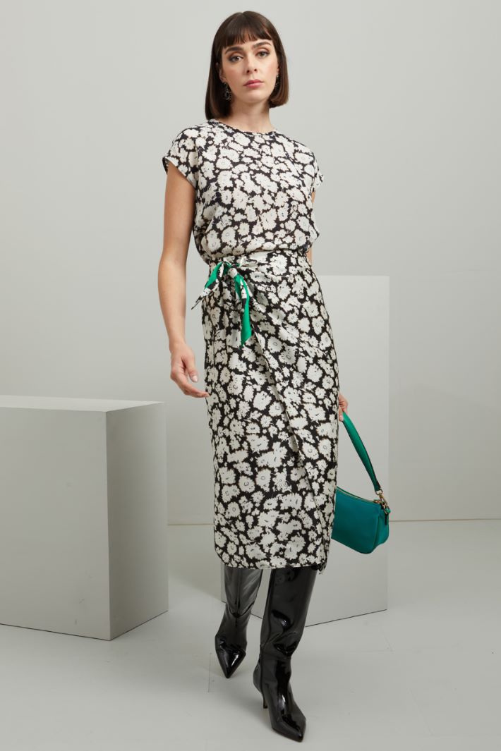 Gonna a portafoglio - AVORIO NERO BEIGE - Fashion Market - 4