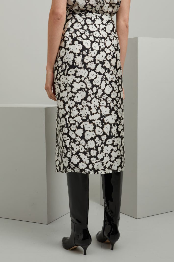 Gonna a portafoglio - AVORIO NERO BEIGE - Fashion Market - 2