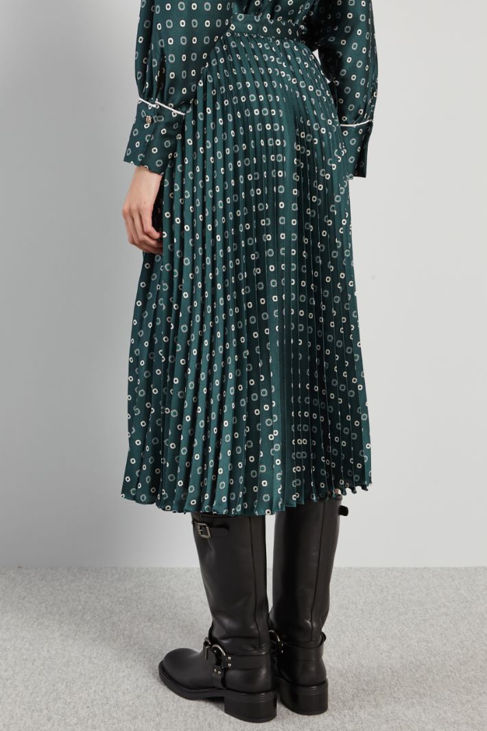 Gonna plissettata - VERDE SCURO - Fashion Market - 4