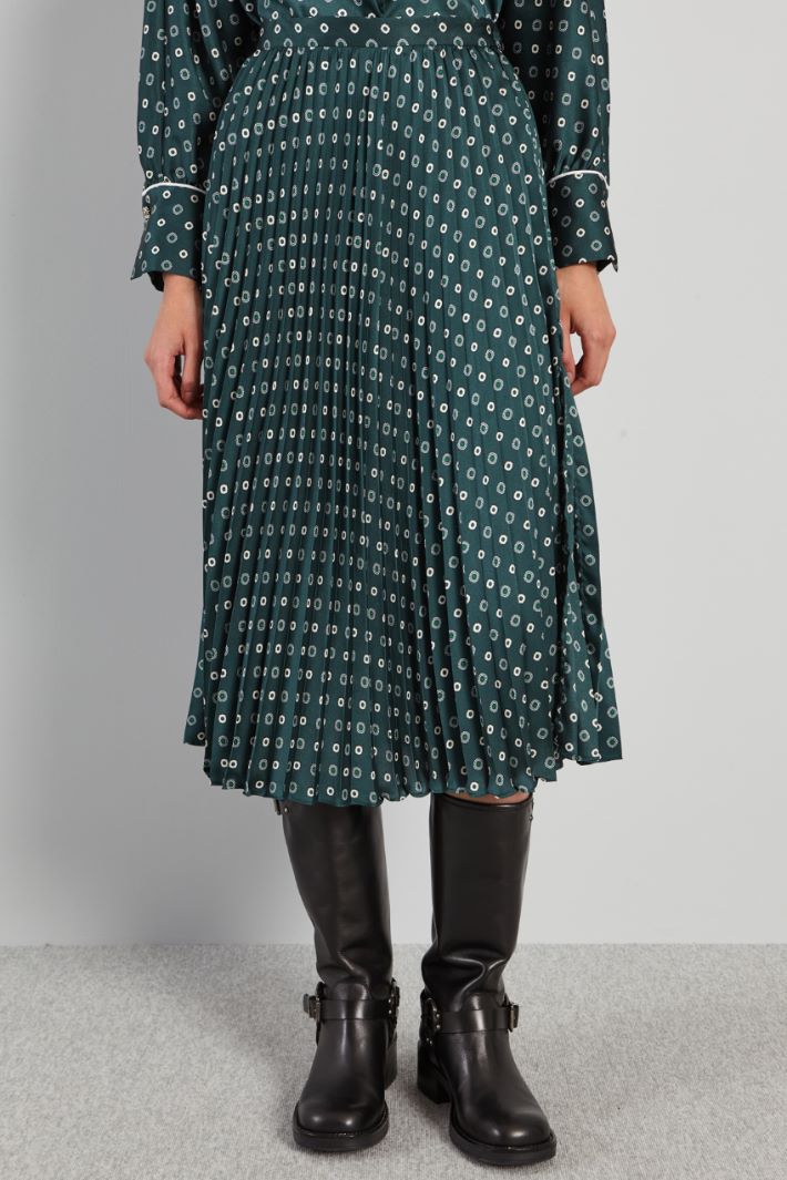 Gonna plissettata - VERDE SCURO - Fashion Market - 2