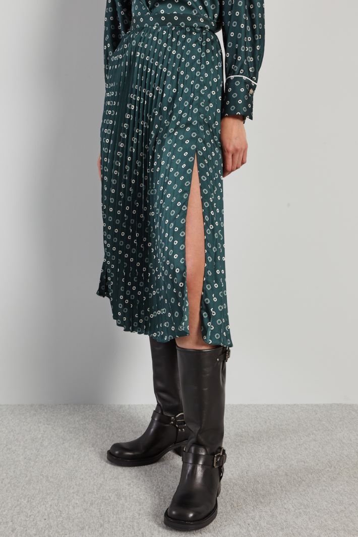 Gonna plissettata - VERDE SCURO - Fashion Market - 3
