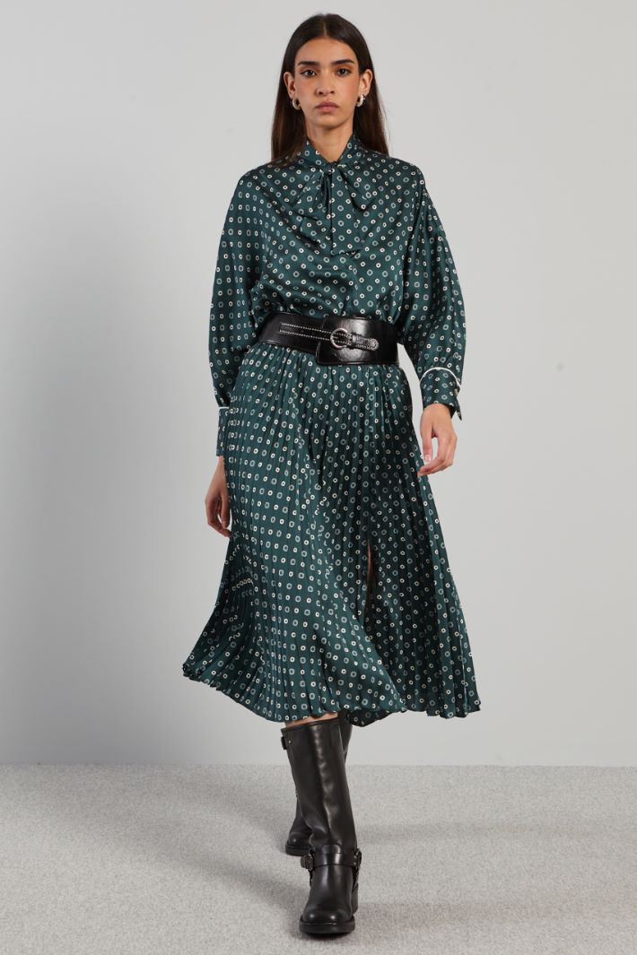 Gonna plissettata - VERDE SCURO - Fashion Market