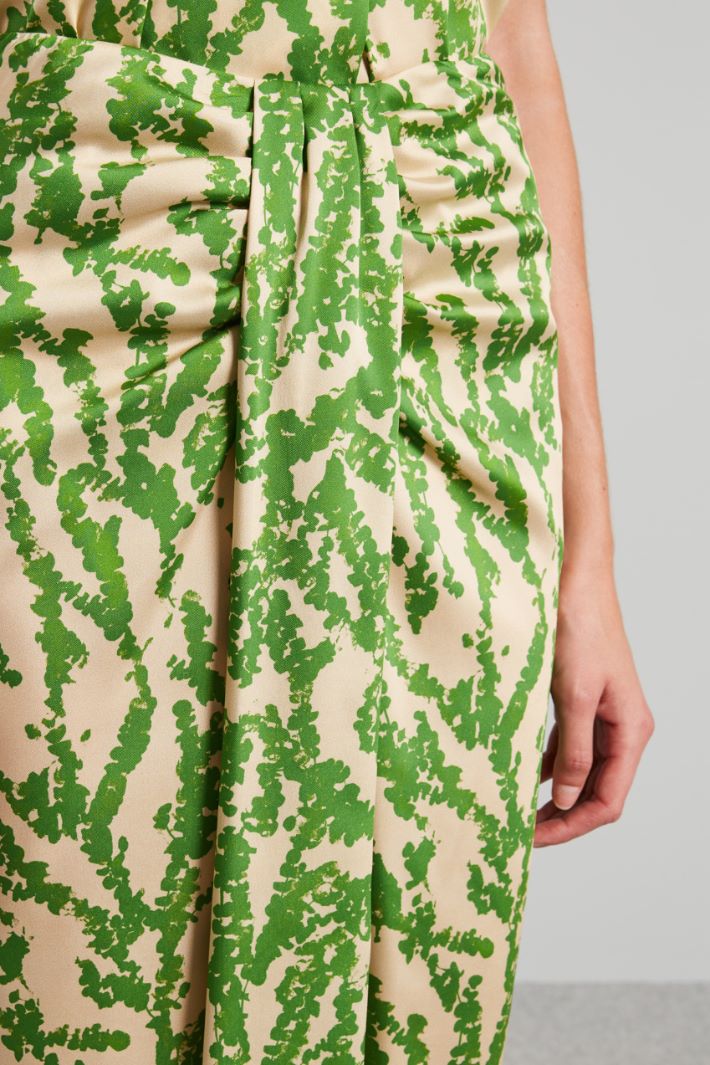 Gonna in twill con nodo - VERDE AVORIO - Fashion Market - 3