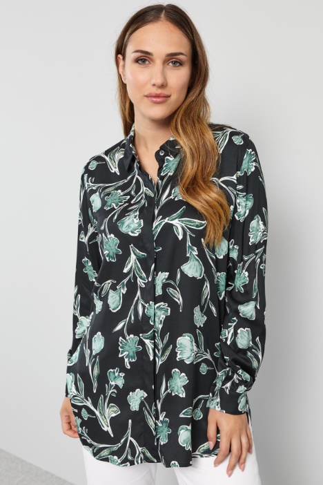 Camicia in twill di viscosa - Fashion Market