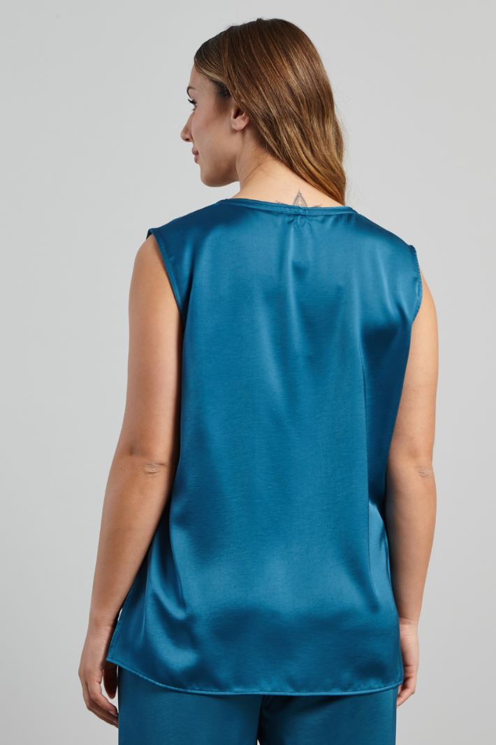 Top in raso - PETROLIO - Fashion Market - 4