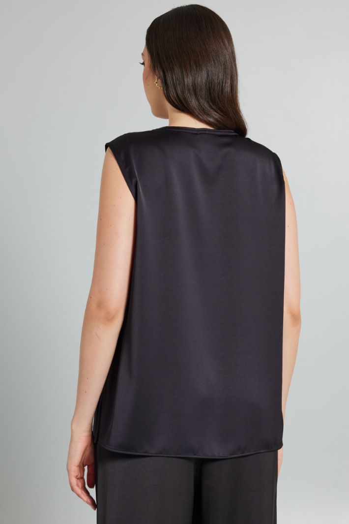Top in raso - NERO - Fashion Market - 4