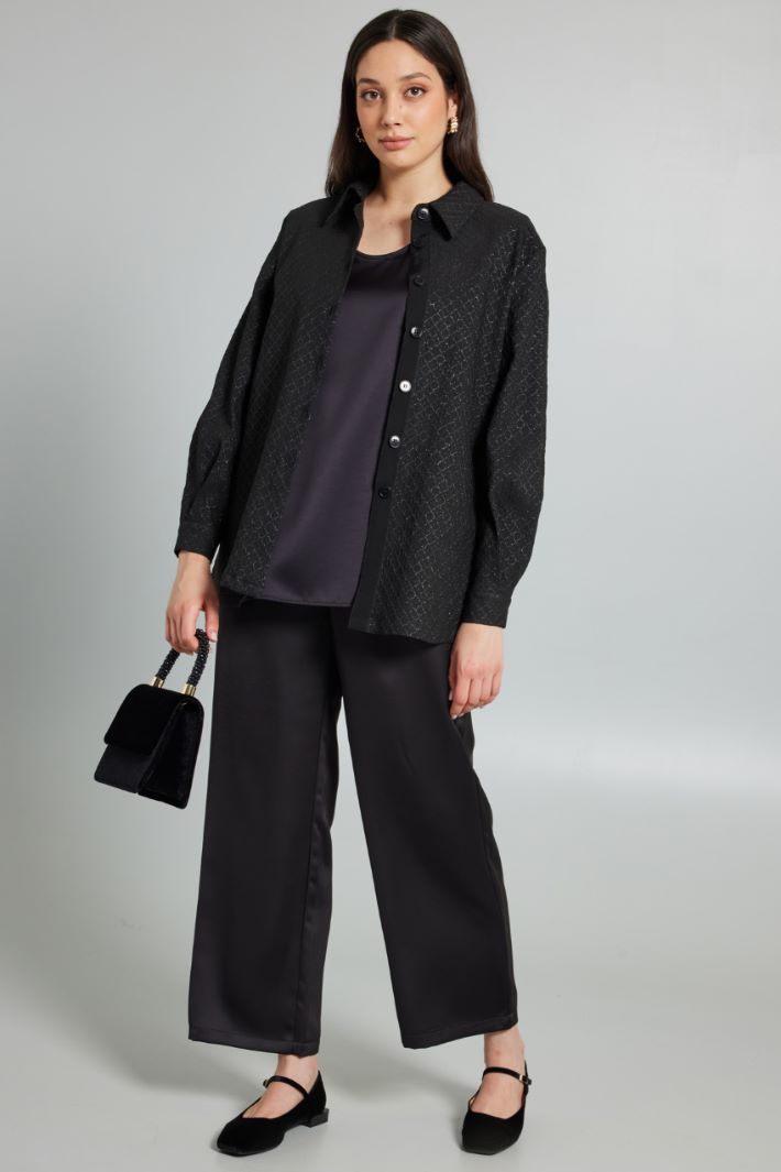 Top in raso - NERO - Fashion Market