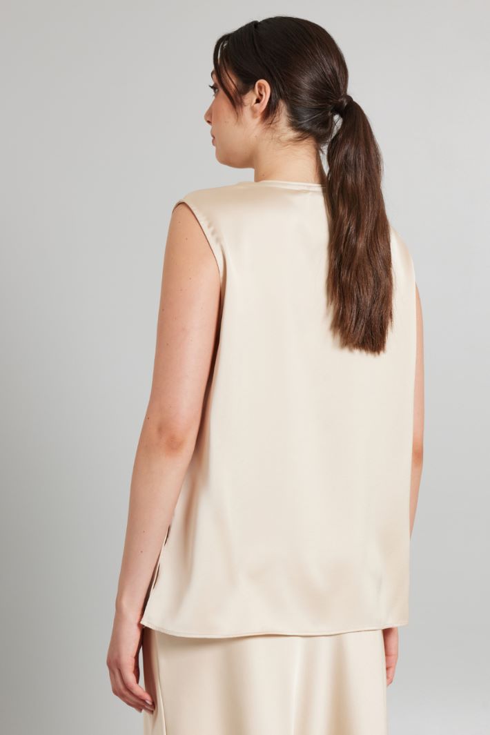 Top in raso - CHAMPAGNE - Fashion Market - 4