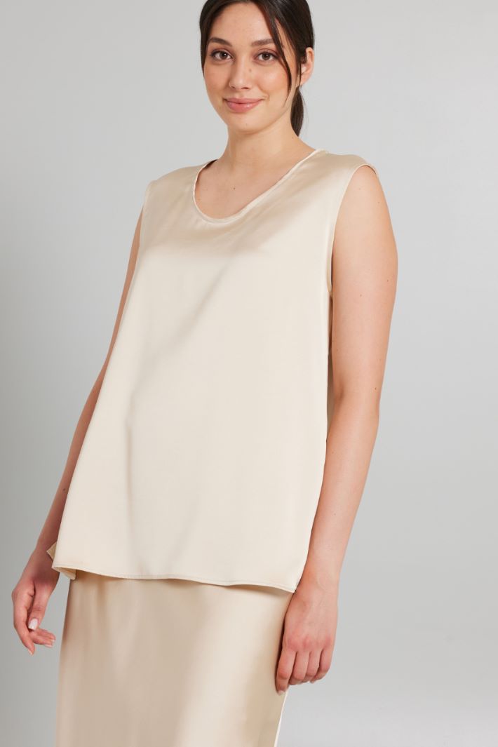 Top in raso - CHAMPAGNE - Fashion Market - 2