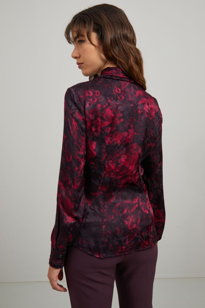 Camicia con rouches - MELANZANA FUCSIA - Fashion Market - 4