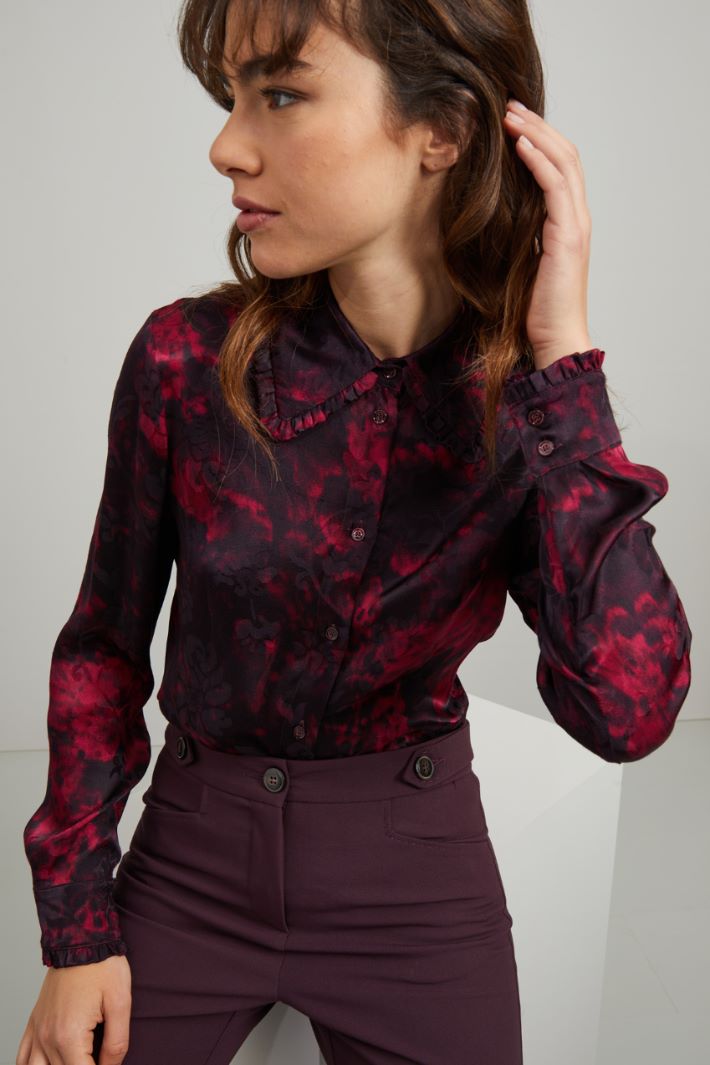 Camicia con rouches - MELANZANA FUCSIA - Fashion Market - 2
