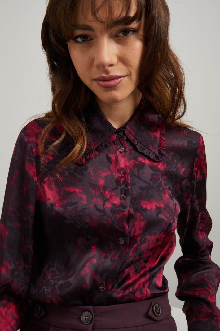 Camicia con rouches - MELANZANA FUCSIA - Fashion Market - 3