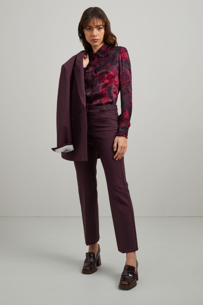 Camicia con rouches - MELANZANA FUCSIA - Fashion Market