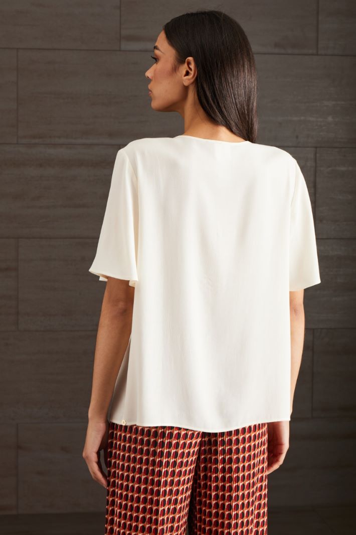 Top in crèpe marocaine  - AVORIO - Fashion Market - 4