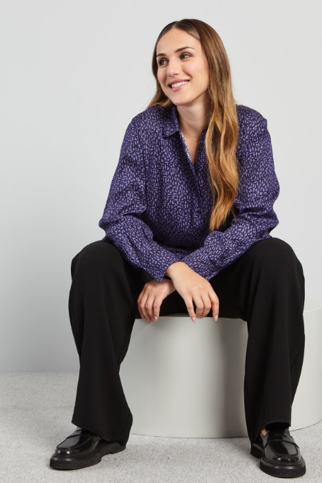 Camicia in twill stampato - Fashion Market