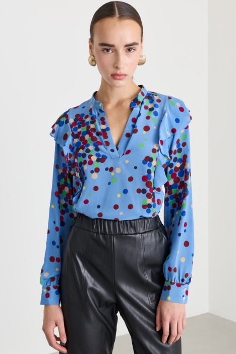 Blusa in crépe de chine di pura seta - Fashion Market