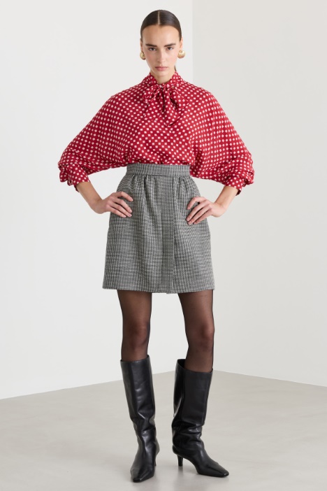 Blusa in seta con fiocco - Fashion Market