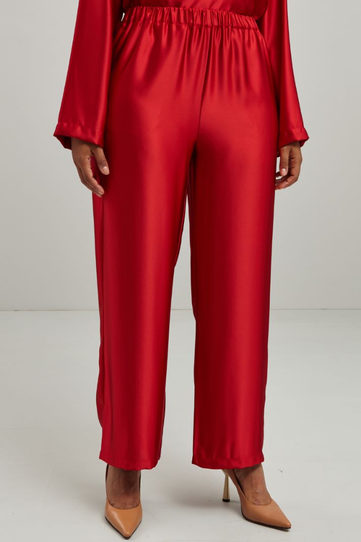Pantaloni in raso - ROSSO VENEZIANO - Fashion Market - 2