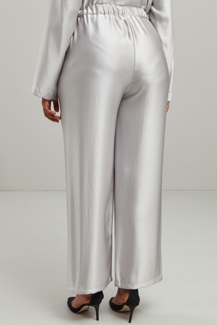 Pantaloni in raso - ARGENTO - Fashion Market - 4