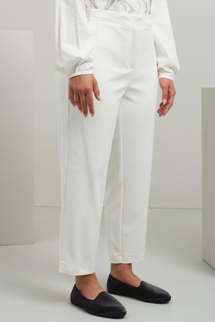 Pantaloni in cotone - BIANCO - Fashion Market - 2