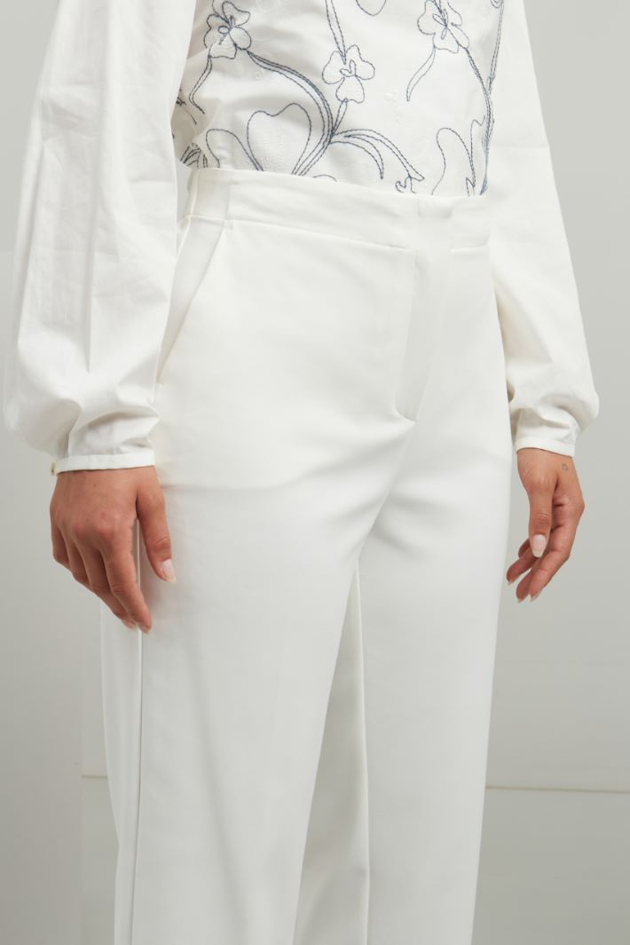 Pantaloni in cotone - BIANCO - Fashion Market - 3