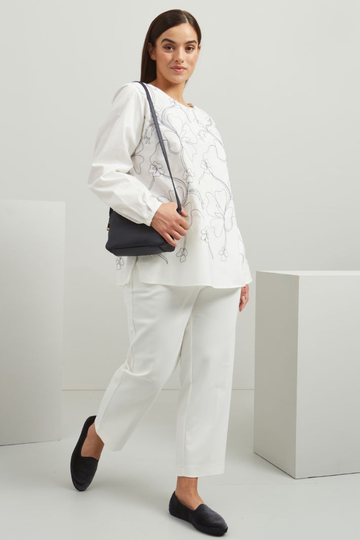 Pantaloni in cotone - BIANCO - Fashion Market