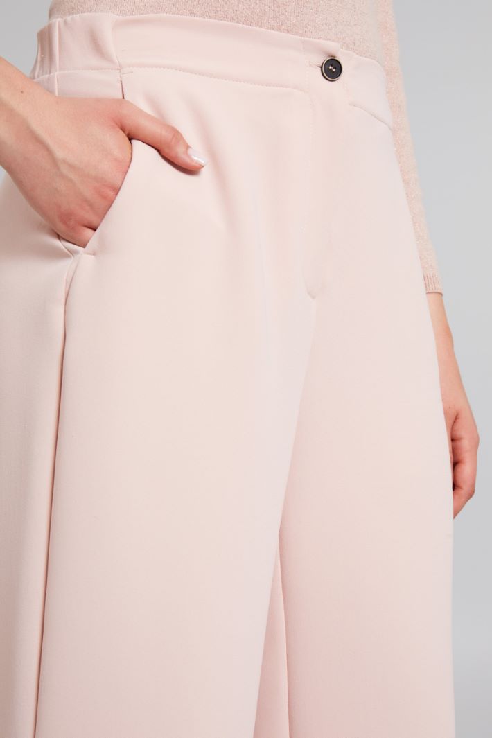 Pantaloni a palazzo in cady - ROSA - Fashion Market - 3