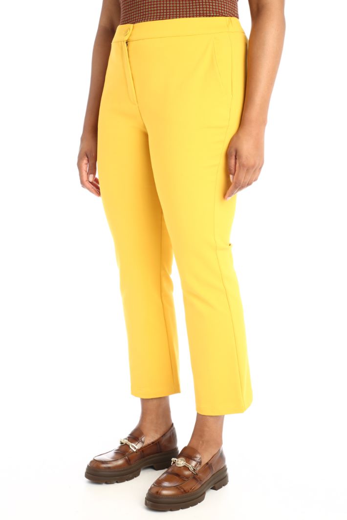 Pantalone flare in cotone - GIALLO - Fashion Market - 4