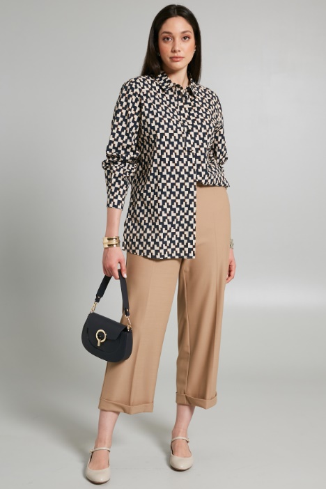 Pantaloni in gabardina di lana - Fashion Market