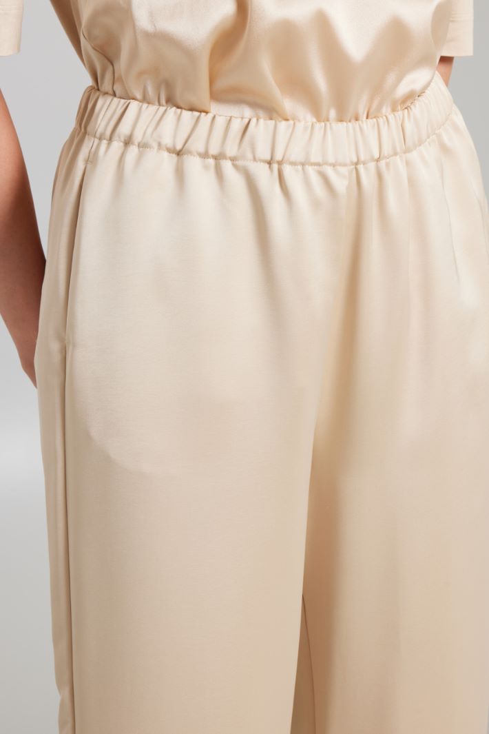 Pantaloni morbidi  in raso - CHAMPAGNE - Fashion Market - 3