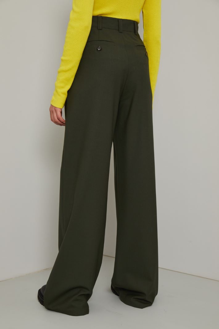 Pantaloni a palazzo - VERDE BOSCO - Fashion Market - 4