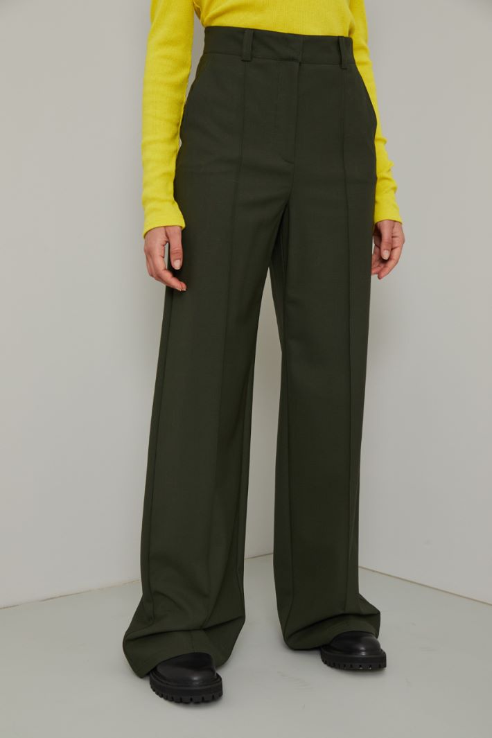Pantaloni a palazzo - VERDE BOSCO - Fashion Market - 2