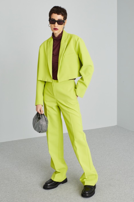 Pantaloni a vita alta in cady - Fashion Market
