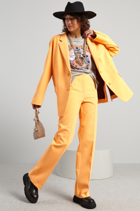 Pantaloni a vita alta in cady - Fashion Market