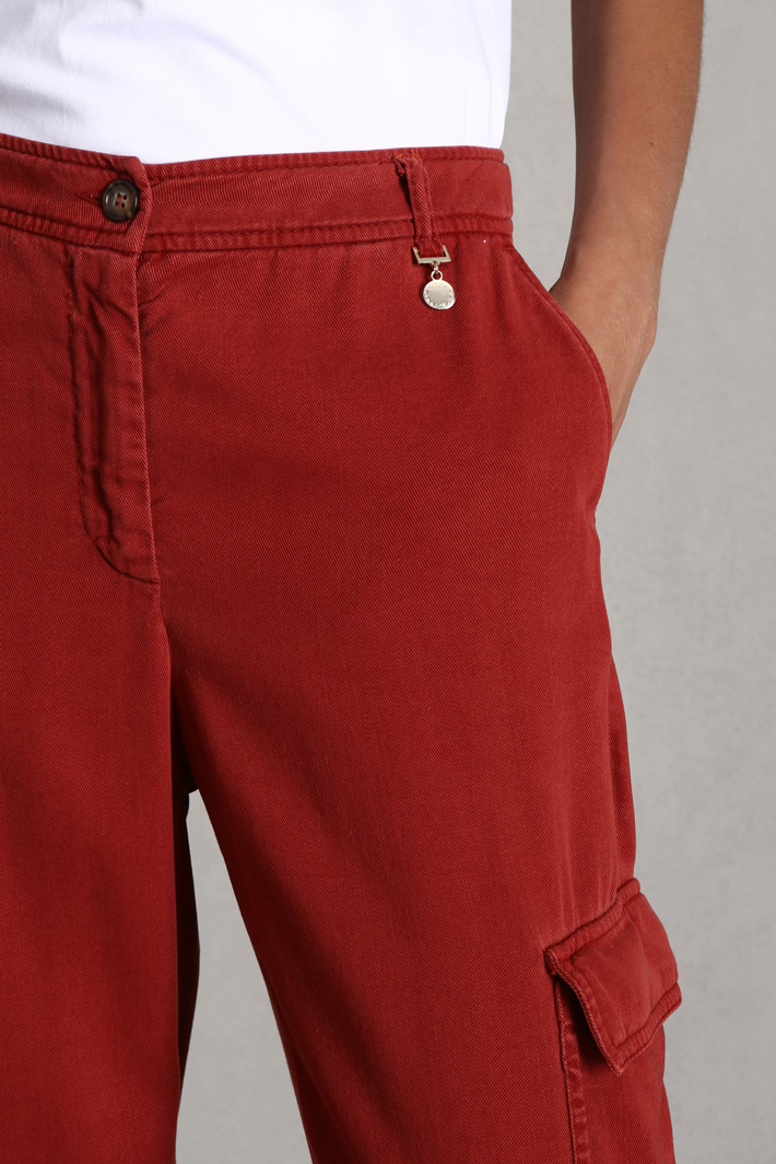 Pantaloni modello cargo - MATTONE - Fashion Market - 3