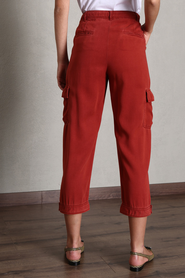 Pantaloni modello cargo - MATTONE - Fashion Market - 2